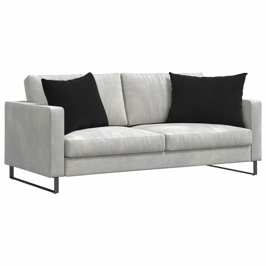 Sofa Kussens 2 pcs Zwart 70 x 50 cm Katoen Stof