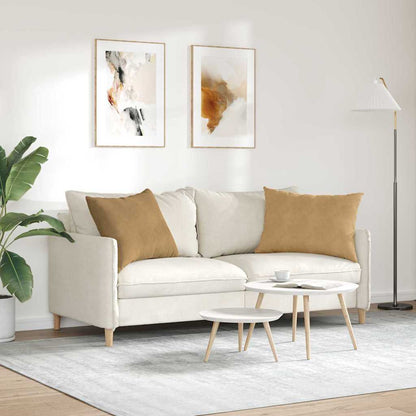 Sofa Kussens 2 pcs Bruin 70 x 50 cm Katoen Stof
