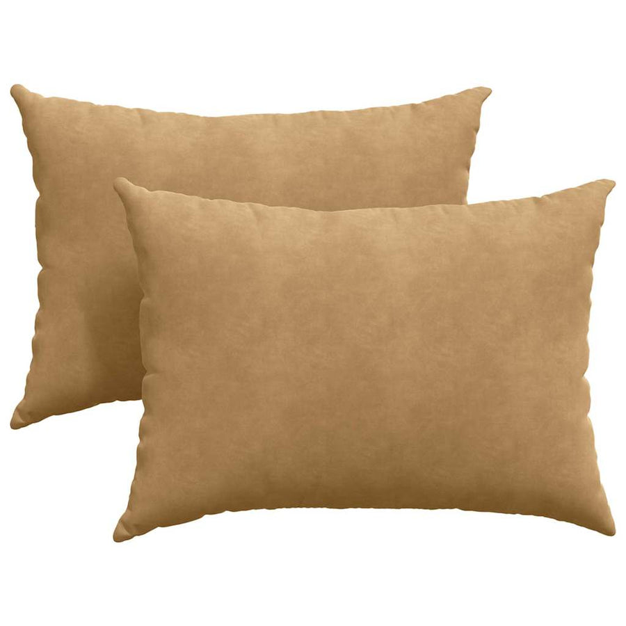 Sofa Kussens 2 pcs Bruin 70 x 50 cm Katoen Stof