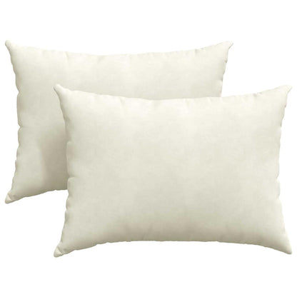 Sofa Kussens 2 pcs Crème 70 x 50 cm Katoen Stof