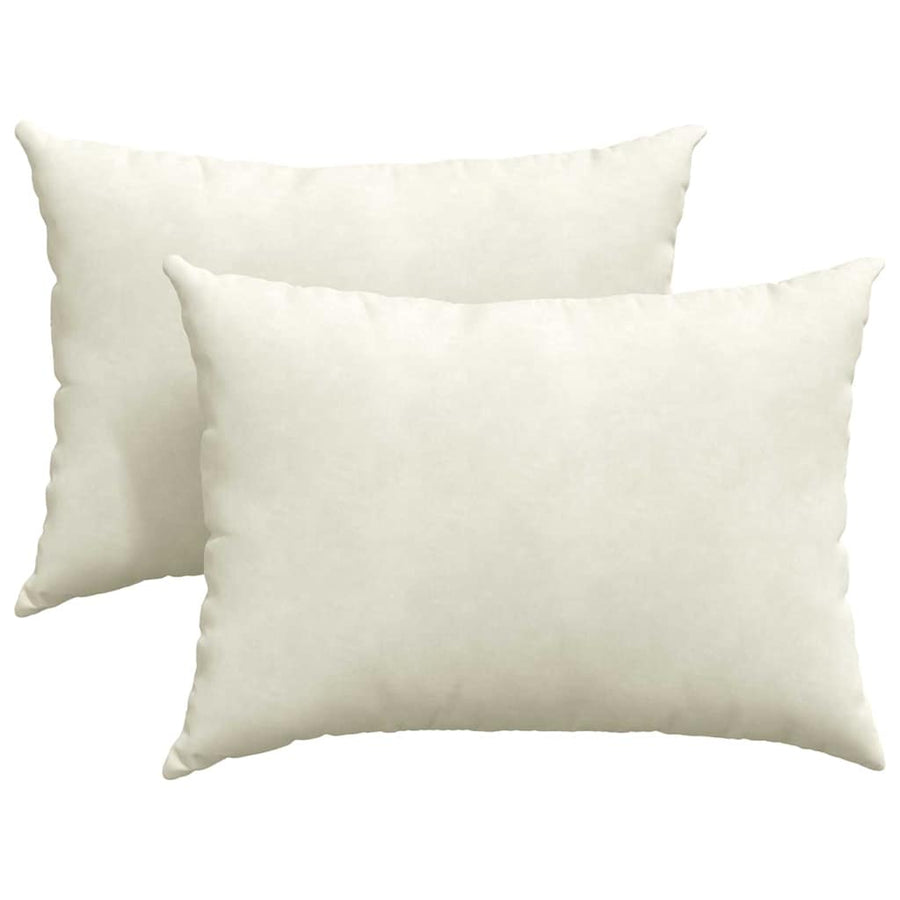 Sofa Kussens 2 pcs Crème 70 x 50 cm Katoen Stof