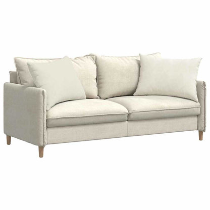 Sofa Kussens 2 pcs Crème 70 x 50 cm Katoen Stof