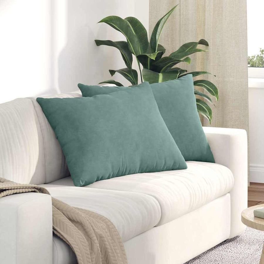Sofa Kussens 2 pcs Zeegroen 70 x 50 cm Katoen Stof