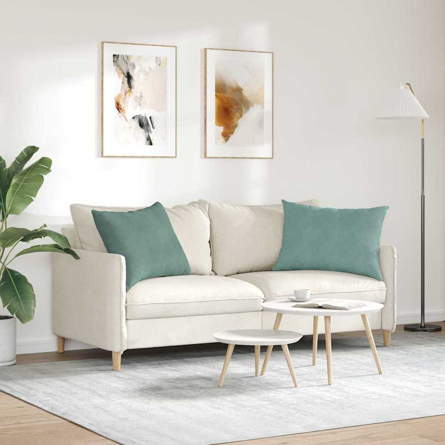 Sofa Kussens 2 pcs Zeegroen 70 x 50 cm Katoen Stof