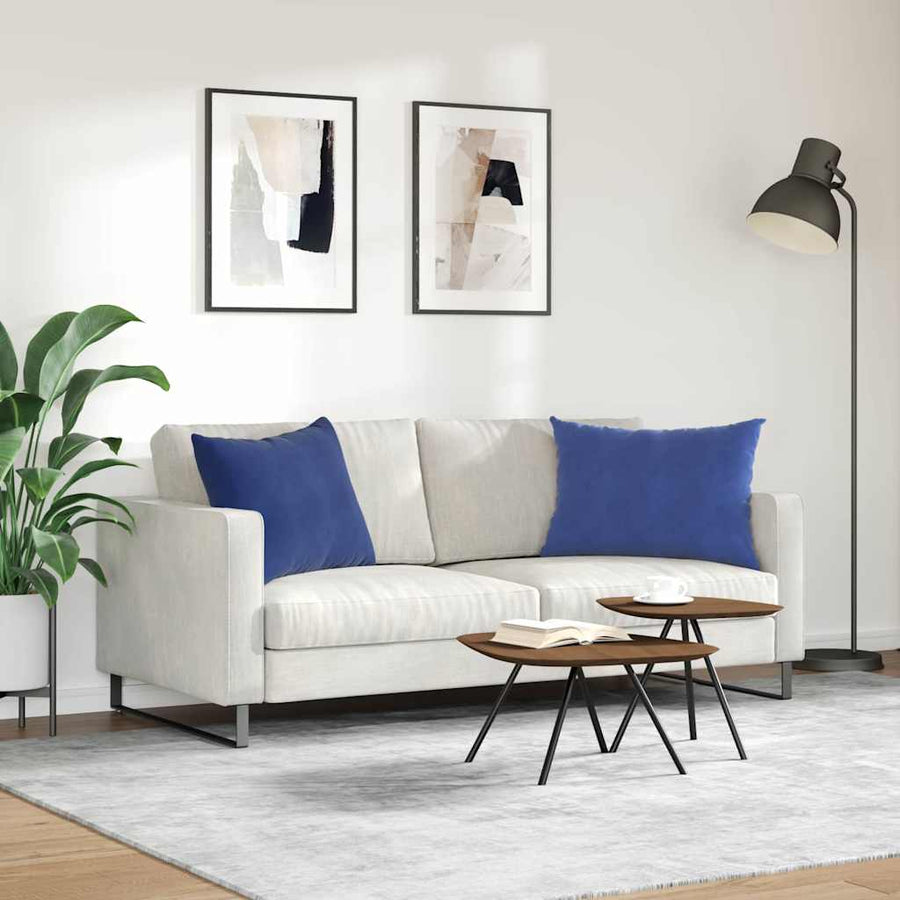Sofa Kussens 2 pcs Politieblauw 70 x 50 cm Katoen Stof