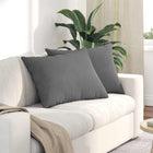 Sofa kussens 2 stuks donkergrijs 70x50 cm