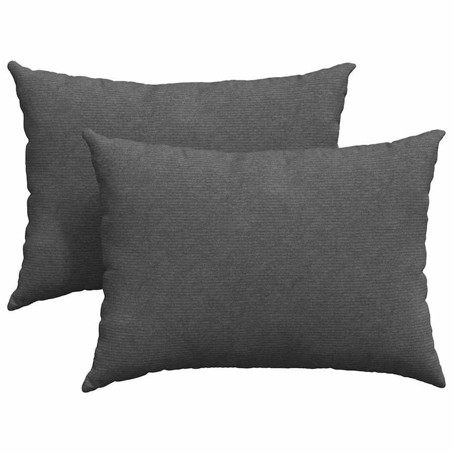 Sofa Kussens 2 pcs Donkergrijs 70 x 50 cm Katoen Stof