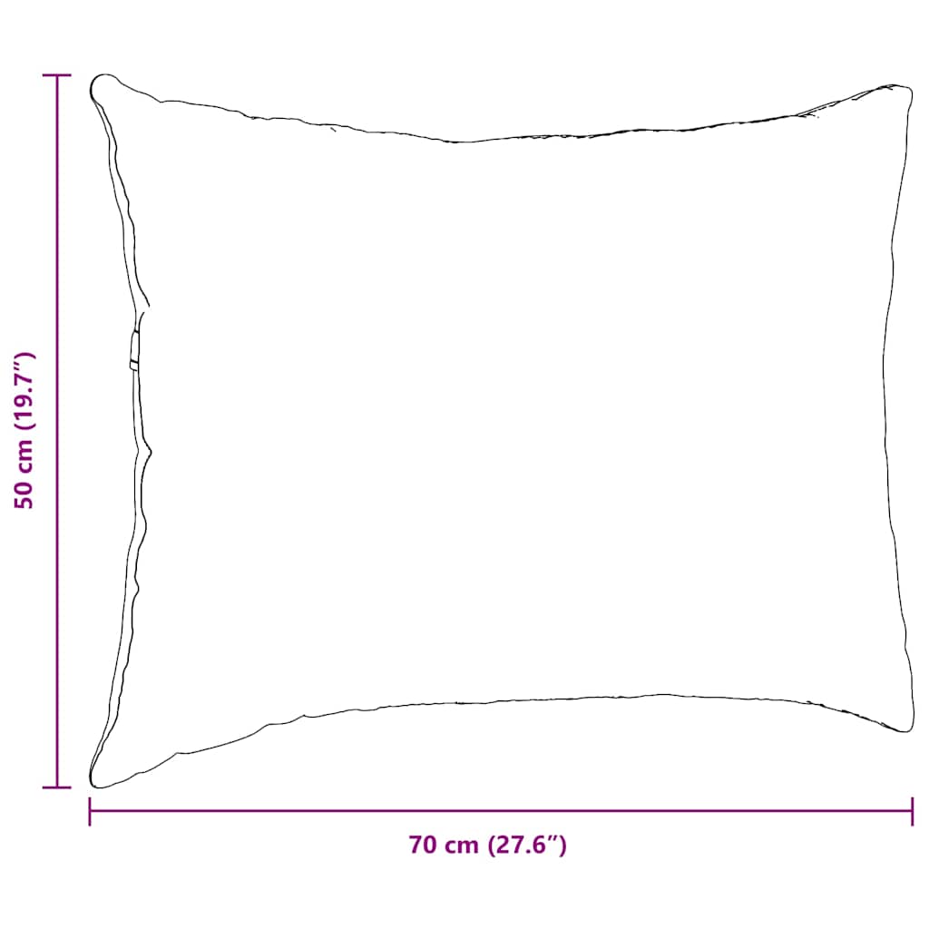 Sofa Kussens 2 pcs Donkergrijs 70 x 50 cm Katoen Stof
