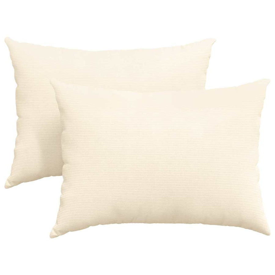 Sofa Kussens 2 pcs Crème 70 x 50 cm Katoen Stof