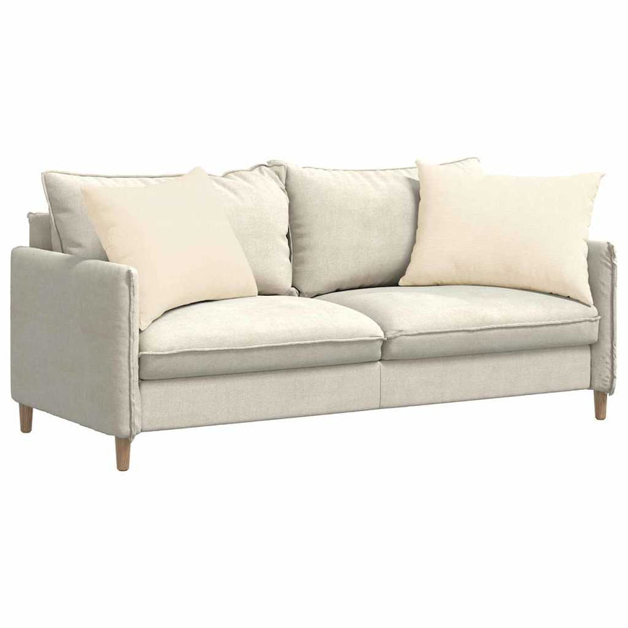 Sofa Kussens 2 pcs Crème 70 x 50 cm Katoen Stof