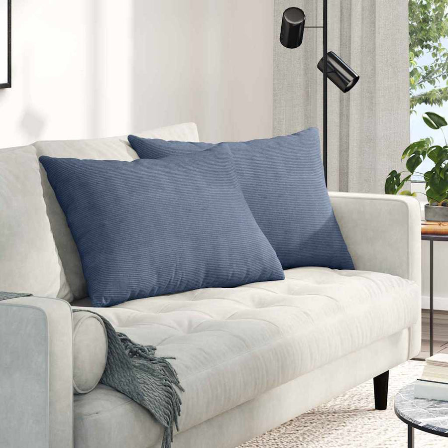 Sofa Kussens 2 pcs Blauw 70 x 50 cm Katoen Stof