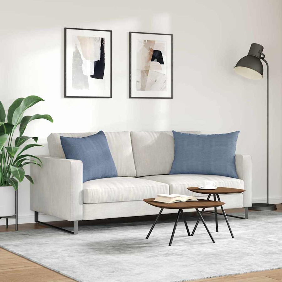 Sofa Kussens 2 pcs Blauw 70 x 50 cm Katoen Stof