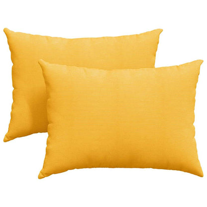 Sofa Kussens 2 pcs Lichtgeel 70 x 50 cm Katoen Stof