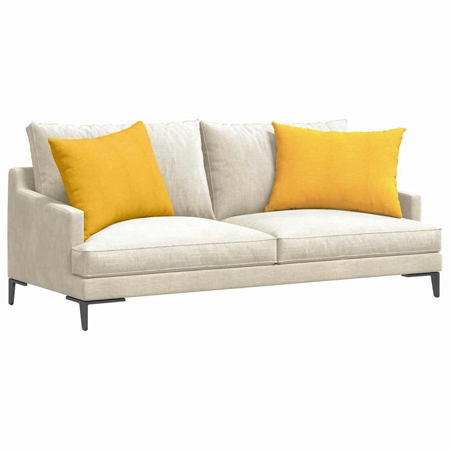 Sofa Kussens 2 pcs Lichtgeel 70 x 50 cm Katoen Stof