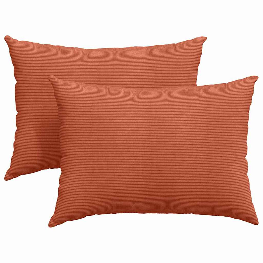 Sofa Kussens 2 pcs Rood-oranje 70 x 50 cm Katoen Stof