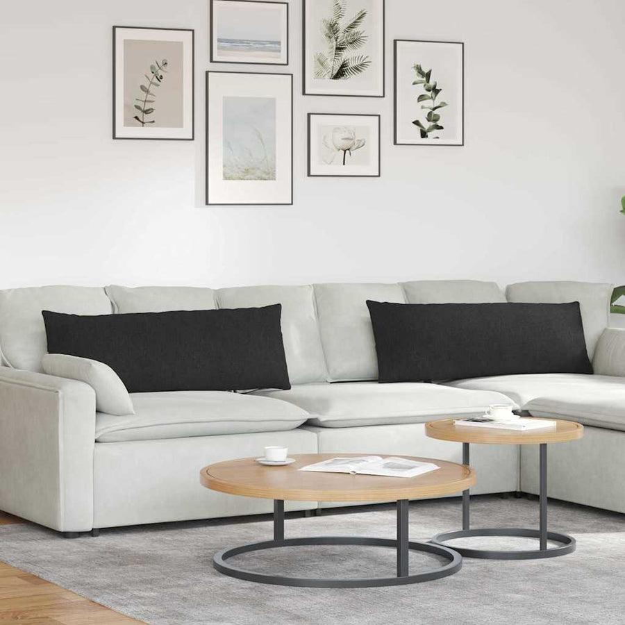 Sofa Kussens Zwart Stof