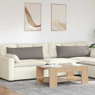 Bankkussens 2 stuks taupe 120x40x20 cm stof