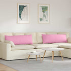 Bankkussens 2 stuks roze 120x40x20 cm stof