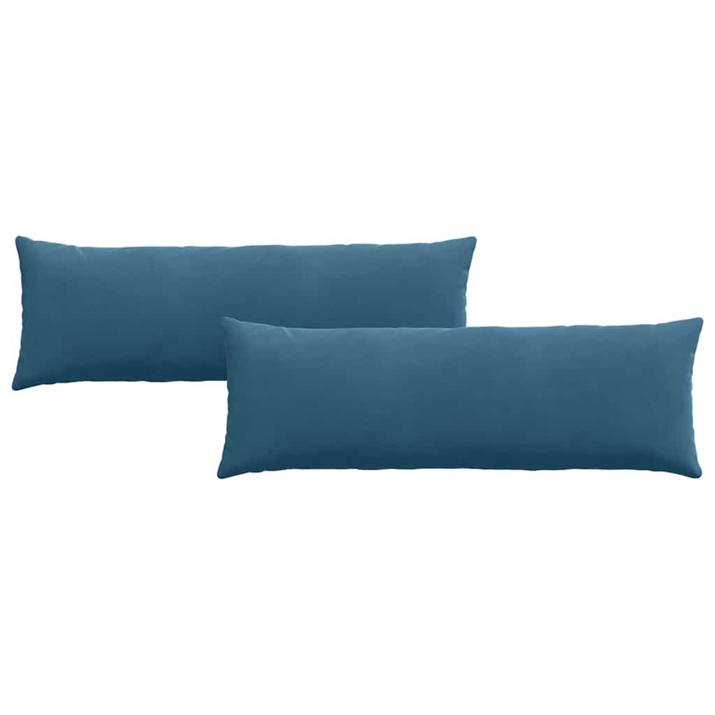 Sofa Kussens 2 pcs Blauw 120 x 40 cm Katoen Stof