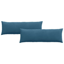 Sofa Kussens 2 pcs Blauw 120 x 40 cm Katoen Stof