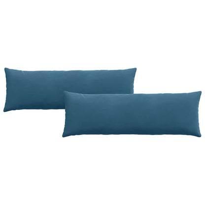 Sofa Kussens 2 pcs Blauw 120 x 40 cm Katoen Stof