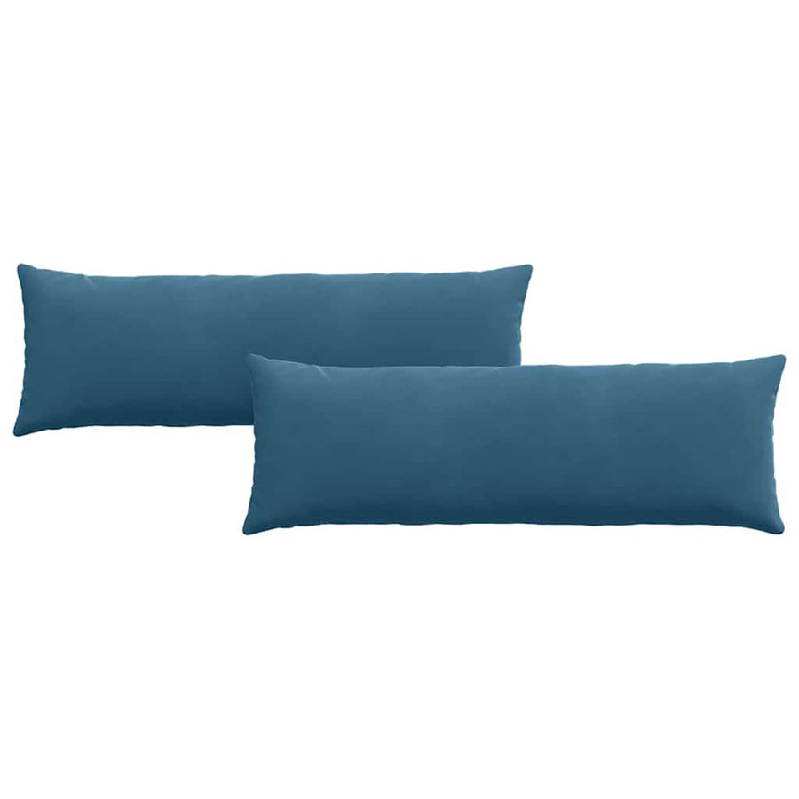 Sofa Kussens 2 pcs Blauw 120 x 40 cm Katoen Stof