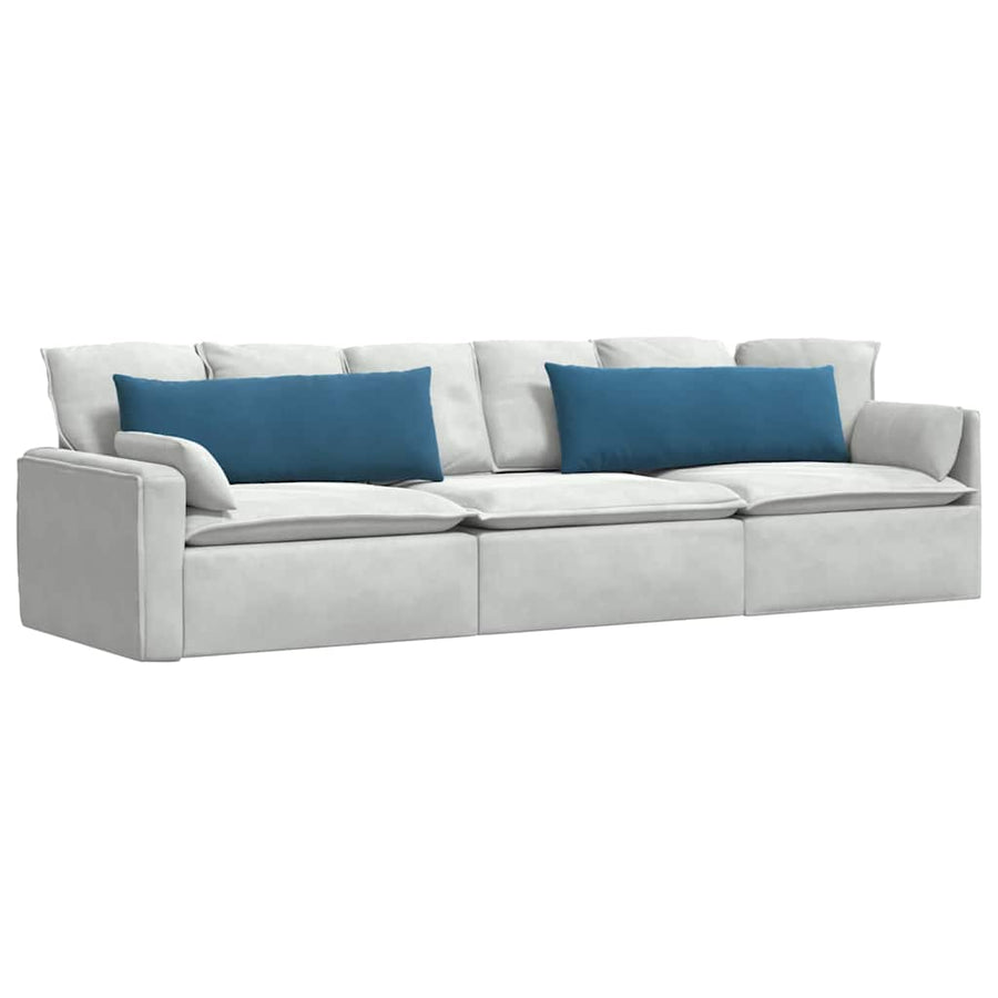 Sofa Kussens 2 pcs Blauw 120 x 40 cm Katoen Stof