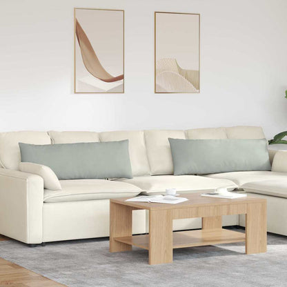 Sofa Kussens 2 pcs Lichtgrijs 120 x 40 cm Katoen Stof
