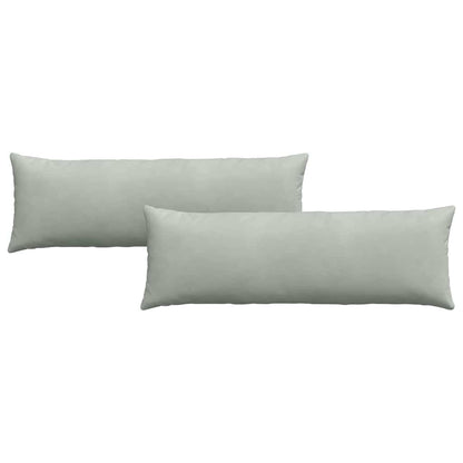 Sofa Kussens 2 pcs Lichtgrijs 120 x 40 cm Katoen Stof