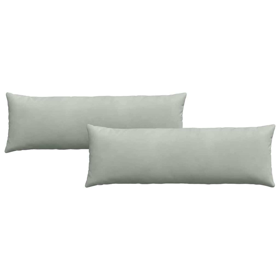 Sofa Kussens 2 pcs Lichtgrijs 120 x 40 cm Katoen Stof