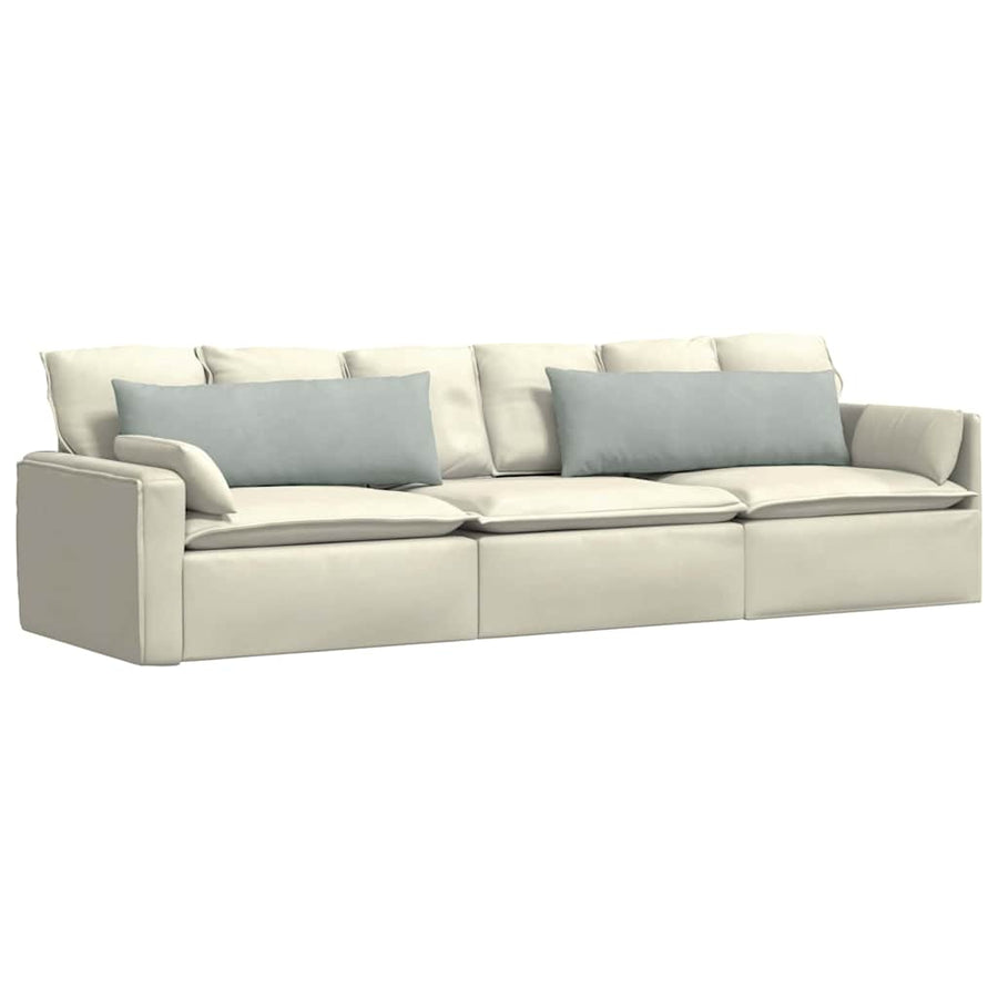 Sofa Kussens 2 pcs Lichtgrijs 120 x 40 cm Katoen Stof