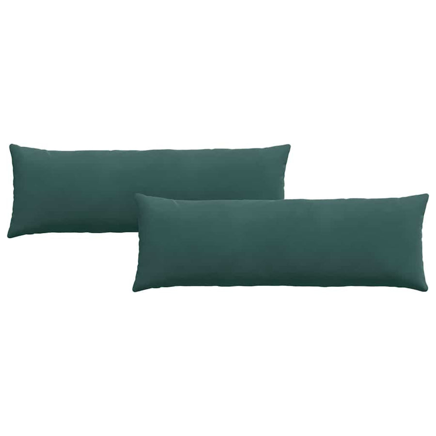 Sofa Kussens 2 pcs Donkergroen 120 x 40 cm Katoen Stof
