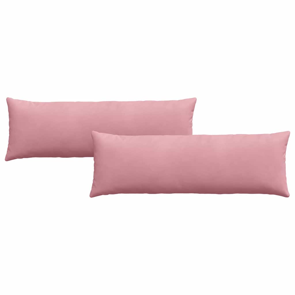 Sofa Kussens 2 pcs Roze 120 x 40 cm Katoen Stof