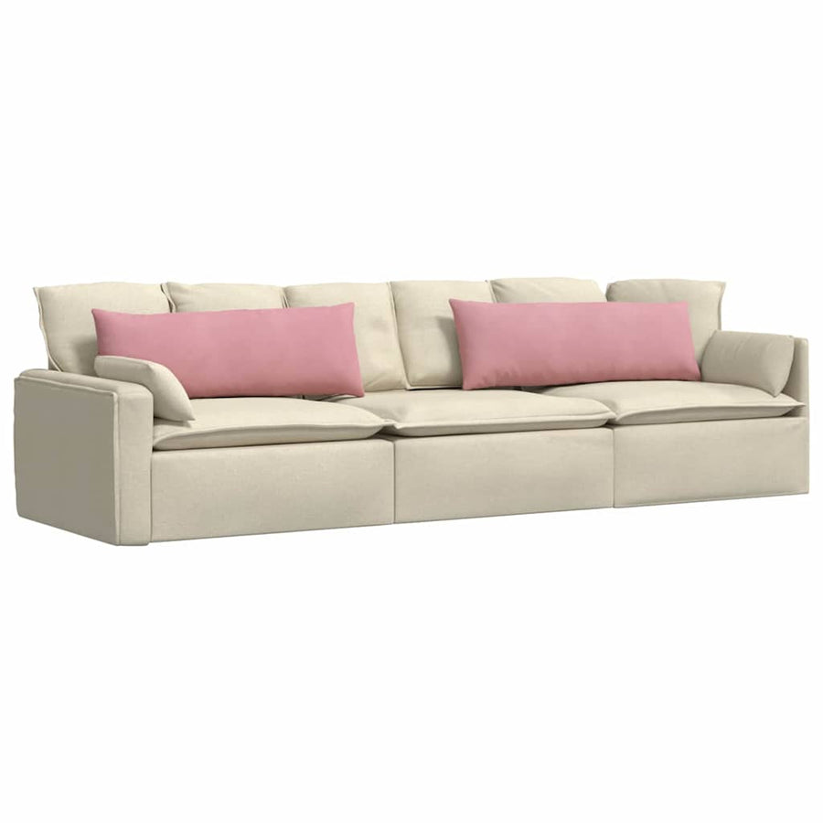 Sofa Kussens 2 pcs Roze 120 x 40 cm Katoen Stof