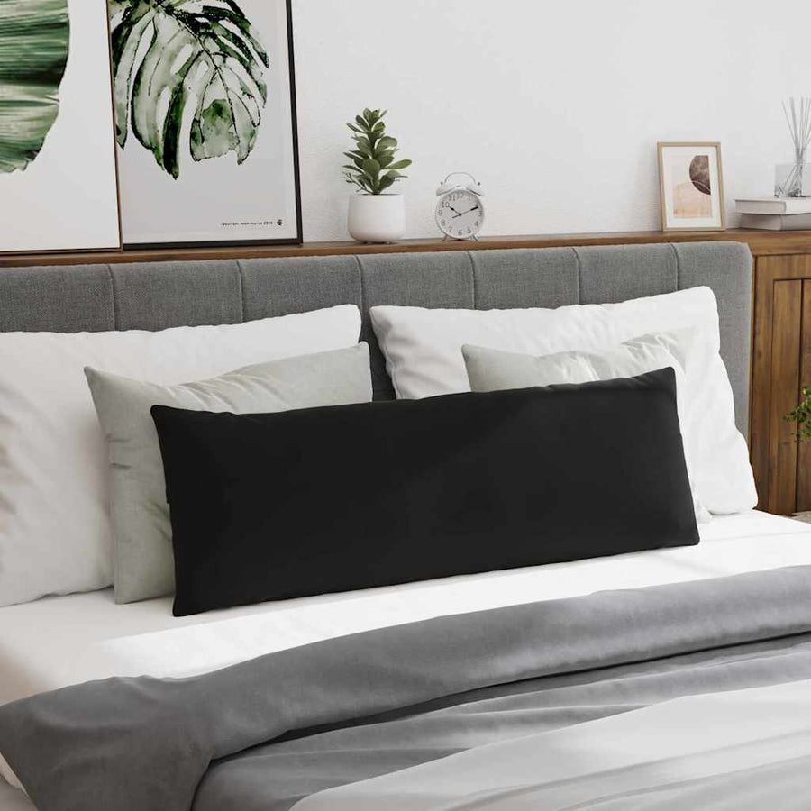 Sofa Kussens 2 pcs Zwart 120 x 40 cm Katoen Stof