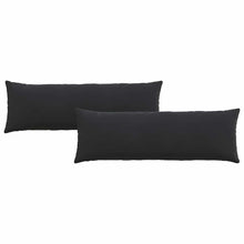 Sofa Kussens 2 pcs Zwart 120 x 40 cm Katoen Stof