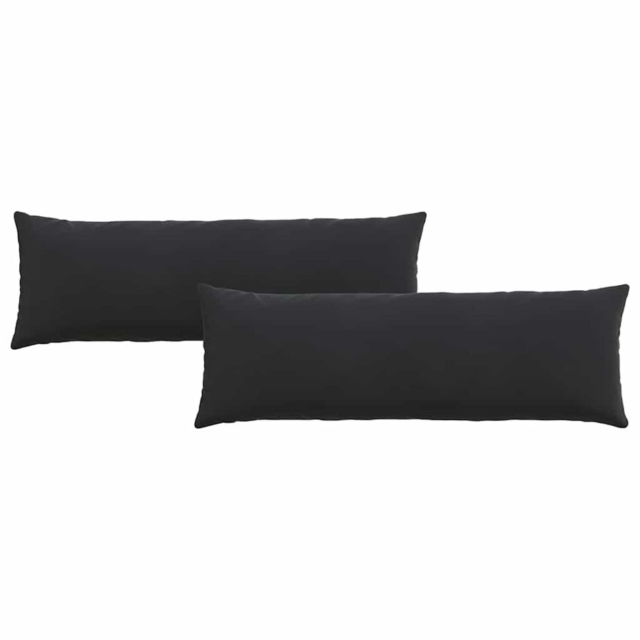 Sofa Kussens 2 pcs Zwart 120 x 40 cm Katoen Stof