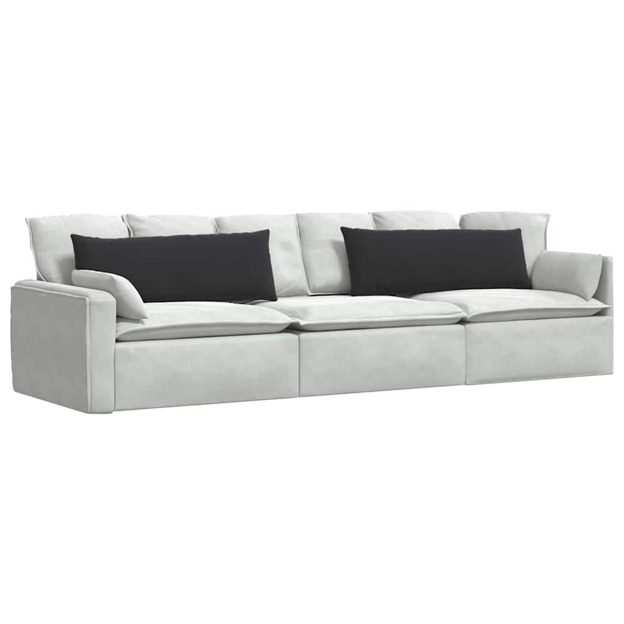 Sofa Kussens 2 pcs Zwart 120 x 40 cm Katoen Stof
