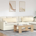 Sofa Cushions 2 pieces Cream 120 x 40 cm Corduroy