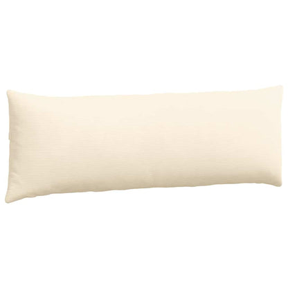 Sofa Kussens 2 pcs Crème 120 x 40 cm Katoen Stof