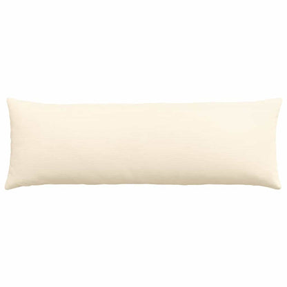 Sofa Kussens 2 pcs Crème 120 x 40 cm Katoen Stof