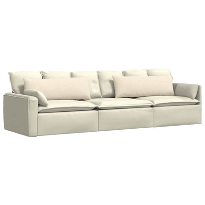 Sofa Kussens 2 pcs Crème 120 x 40 cm Katoen Stof