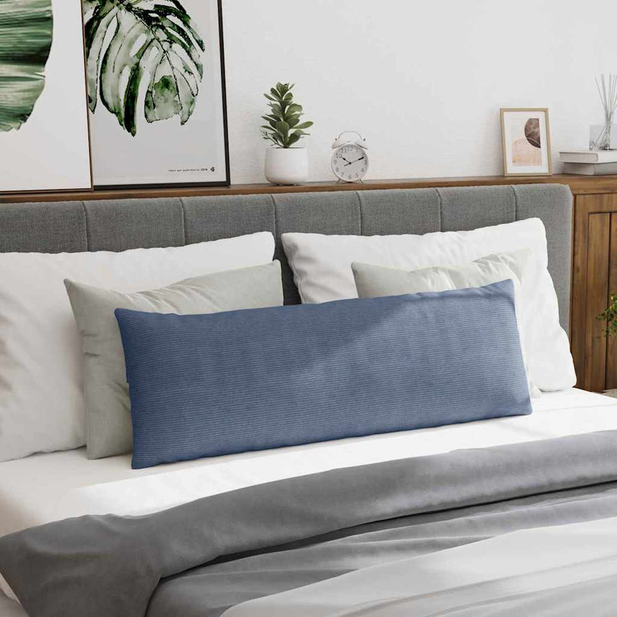 Sofa Kussens 2 pcs Blauw 120 x 40 cm Katoen Stof