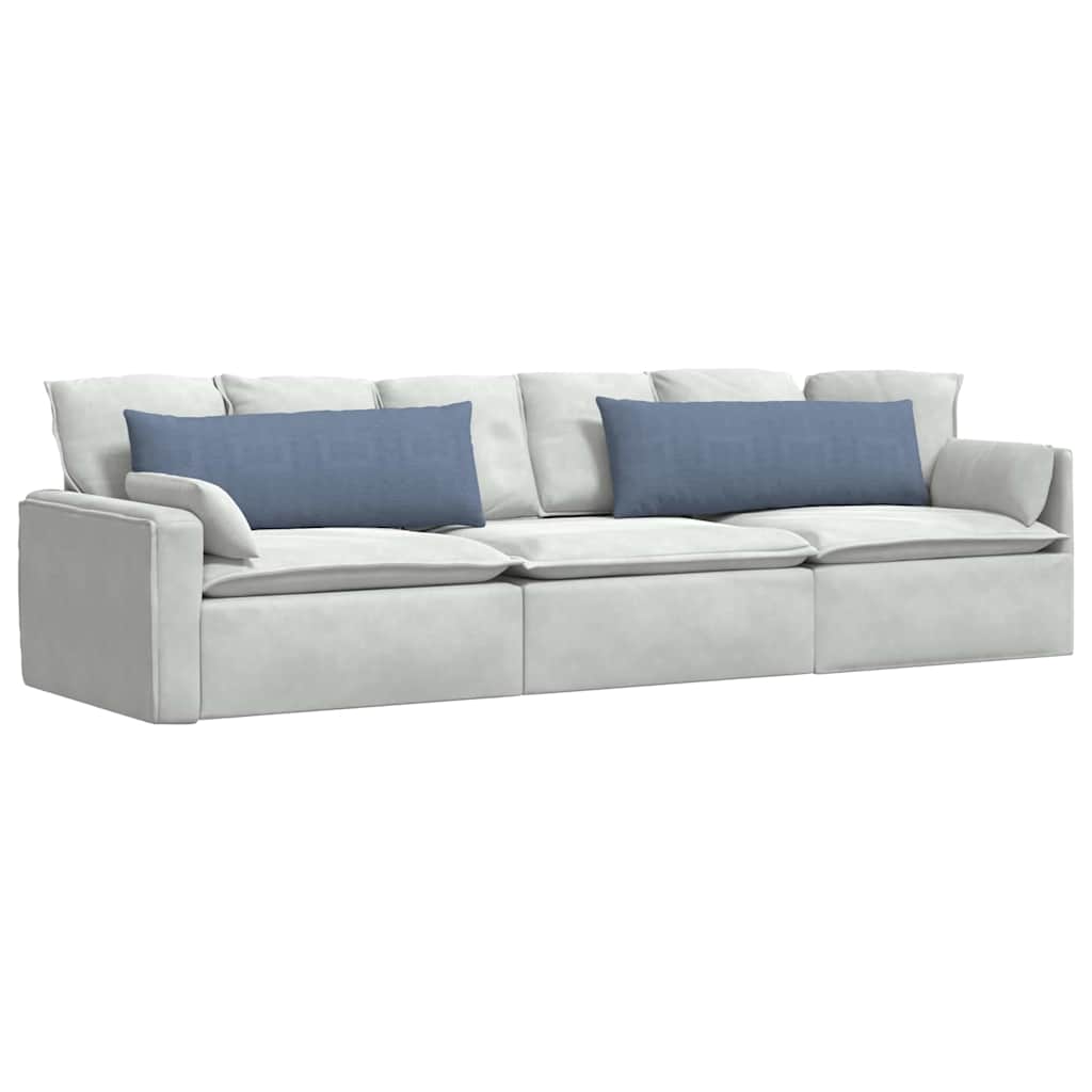 Sofa Kussens 2 pcs Blauw 120 x 40 cm Katoen Stof