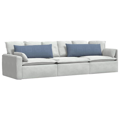 Sofa Kussens 2 pcs Blauw 120 x 40 cm Katoen Stof