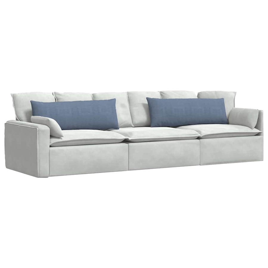 Sofa Kussens 2 pcs Blauw 120 x 40 cm Katoen Stof