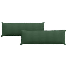 Sofa Kussens 2 pcs Donkergroen 120 x 40 cm Katoen Stof
