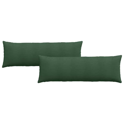 Sofa Kussens 2 pcs Donkergroen 120 x 40 cm Katoen Stof