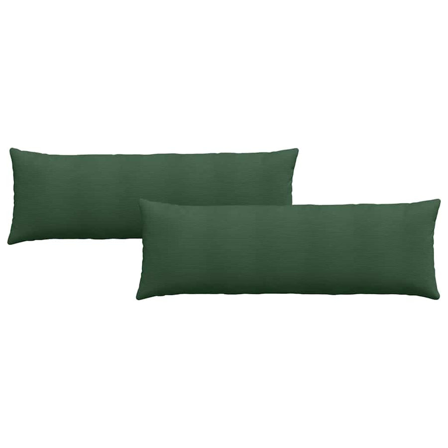 Sofa Kussens 2 pcs Donkergroen 120 x 40 cm Katoen Stof