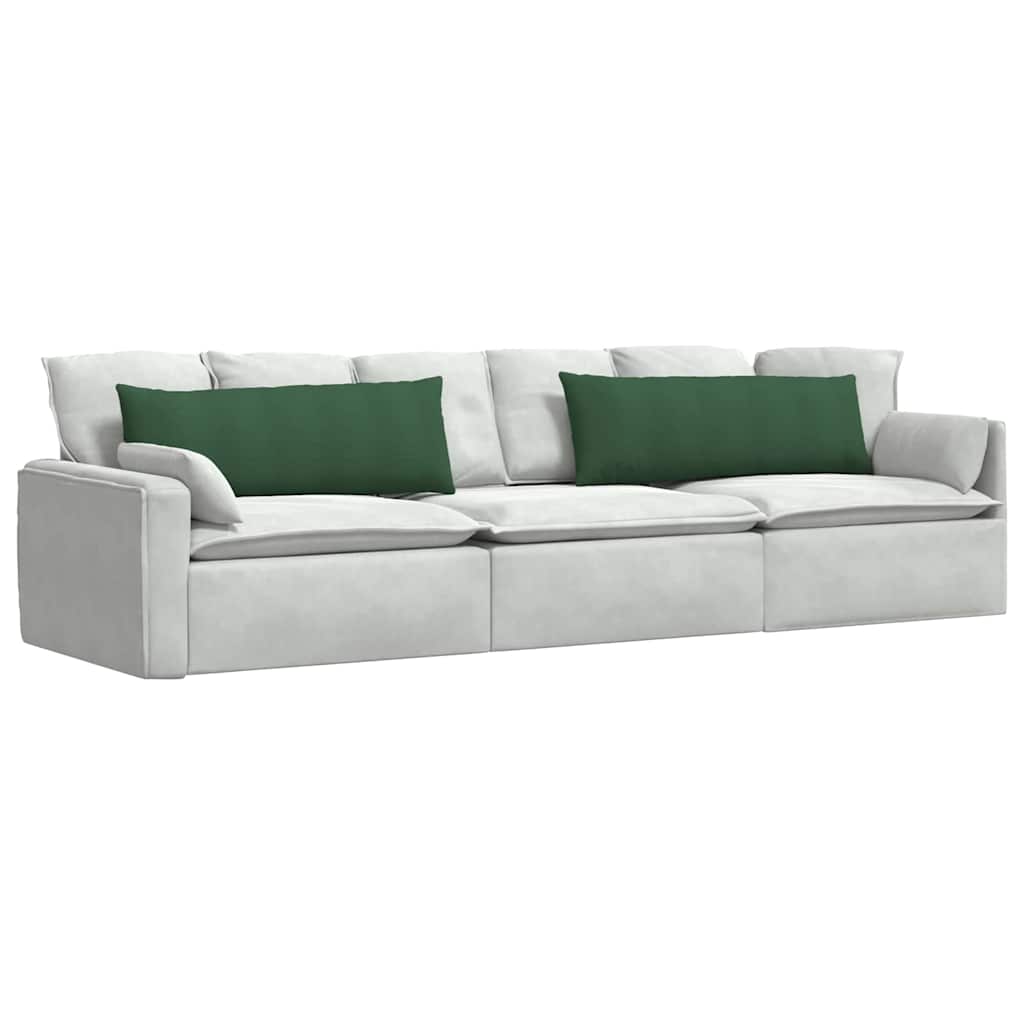 Sofa Kussens 2 pcs Donkergroen 120 x 40 cm Katoen Stof